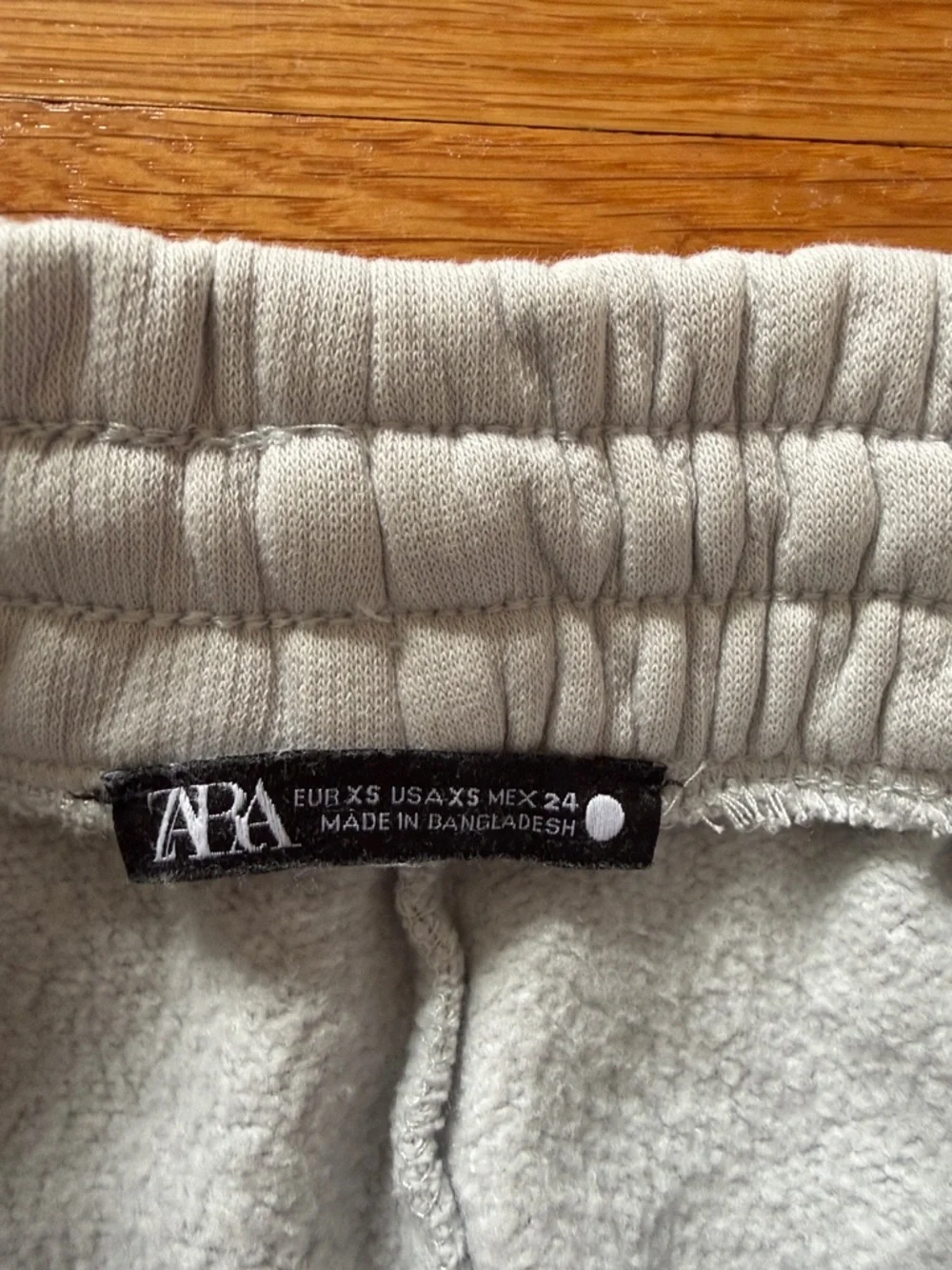 Zara Light Gray Elastic-Waist Sweatpants - Picture 2 of 3
